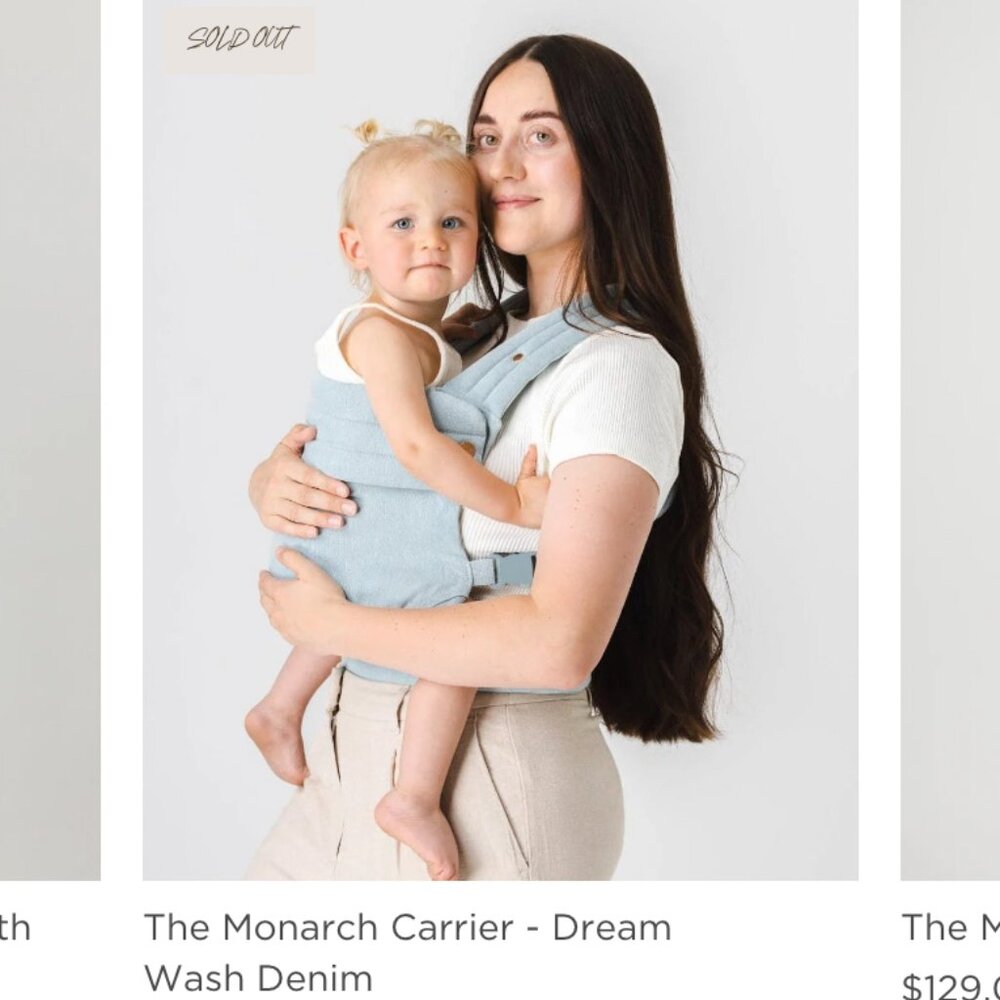 Brand New MABĒ Monarch Carrier - Dream Wash Denim (Wild bird) (Wildbird)